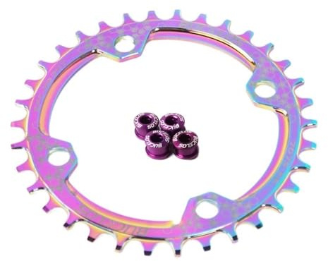 TANGSIYANG Kettenblatt 104bcd Narrow Wide Kettenblatt 30T 32T 34T 36T 38T Fahrrad Kettenblatt Runde Oval MTB Kettenblatt Fahrrad Teil(Round-36T)