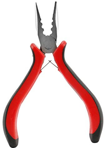 Tuesoa 1 Pack 45 Steel Jewelry Bead Crimper Tools Crimping Plier for Jewelry Making Red