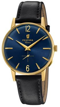 Festina Herren Analog Quarz Uhr mit Leder Armband F20249/4