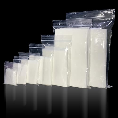 JeeJaan® 1000 Pcs of Grip Seal Bags GL9 5 x 7.5 - Heavy Duty Cellophane Bags - Resealable Clear Plastic Storage Bag for Kitchen, Jewellery, DIY, Office Stationery Storage