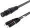 3m Twin RCA/PHONO Male Plug to Single XLR 3 Pin Female Socket Cable/Lead – Perfect for Microphones, Mixer Amplifiers, Speaker Kits & More Audio Equipment – Loops