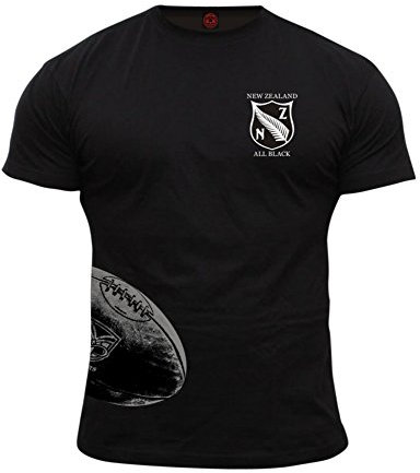 Dirty Ray Rugby New Zealand Herren Kurzarm T-Shirt KRB3 (XL)