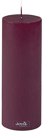 Sovie CANDLES Stumpenkerze BORDEAUX - Ø 70mm x 200mm mit ca. 104 Stunden Brenndauer – Hochwertige Säulenkerze für Tischdekoration, Feier & festliche Anlässe