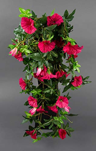 Seidenblumen Roß Petunienranke 65cm pink ZF Kunstpflanzen künstliche Petunie Pflanzen Blumen Kunstblumen Petunienhänger