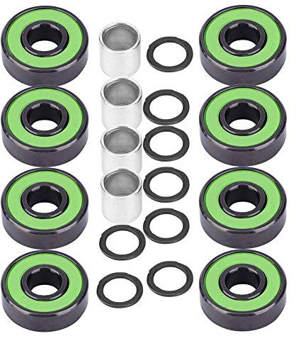 8 Stück Skateboard Bearings, Hohe Geschwindigkeit Verschleißfest Stahl Skateboard Rollschuh Lager Rollen Inline Skate Lager für Longboard