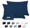 Dreamzie Fundas de Almohada (Juego de 2) - para Las Almohadas 40 x 70 cm, Azúl Oscuro, Microfibra (100% Poliéster) - Fundas de Cojines de Calidad con una Suavidad Incomparable
