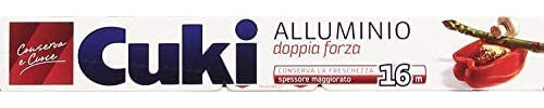 Cuki - Alluminio, Doppia Forza, Conserva La Freschezza, Spessore Maggiorato - 16 Metri [Confezione da 6]