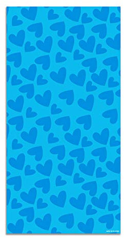 Panorama Agatha Ruiz de la Prada Alfombra Vinílica Cocina Salón - Varios Tamaños - (Estampados Básicos Corazones Azules 60x110 cm)