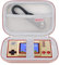 BOVKE Hart Tasche Hülle für Nintendo Game & Watch Super Mario Bros System, Aufbewahrungstasche, schlagfest, Kratzfest und wasserdicht，Netztasche zur Aufbewahrung Ihres Ladekabels, Roségold