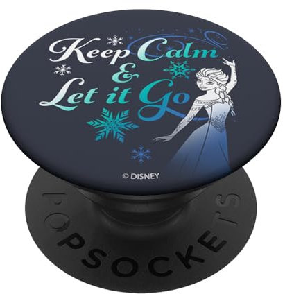 PopSockets Disney Frozen Elsa Keep Calm & Let It Go Color Gradient PopSockets PopGrip: Ausziehbarer Sockel und Griff für Handys/Tablets mit Tauschbarem Top