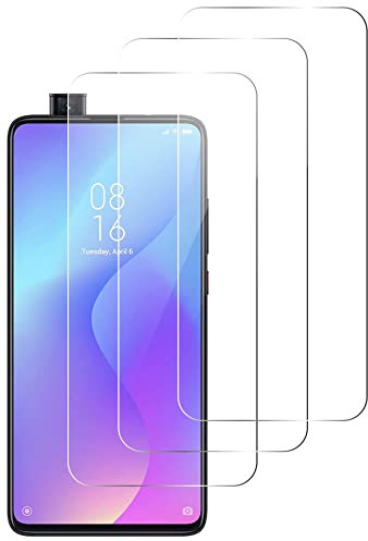 QUITECO Protector pantalla para Xiaomi Mi 9T / Mi 9T Pro/Redmi K20 / Redmi K20 Pro [3 Piezas] vidrio cristal templado