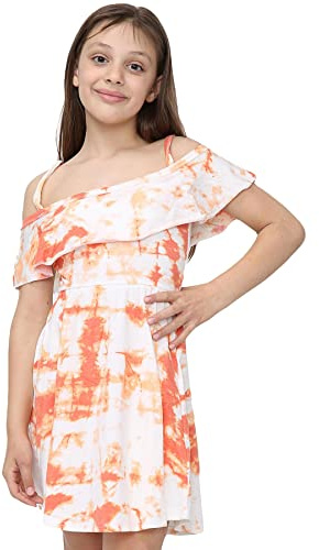 A2Z 4 Kids Girls Off Shoulder Skater Dress Party Wear Age 5-157