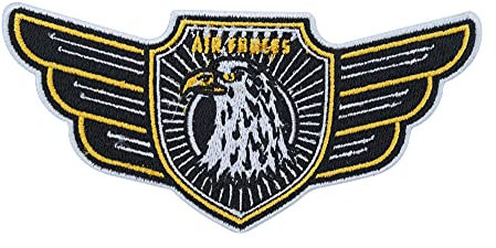 Finally Home Air Forces Adler Emblem Patch zum Aufbügeln | Patches Aufnäher für Rucksack, Airsoft Abzeichen