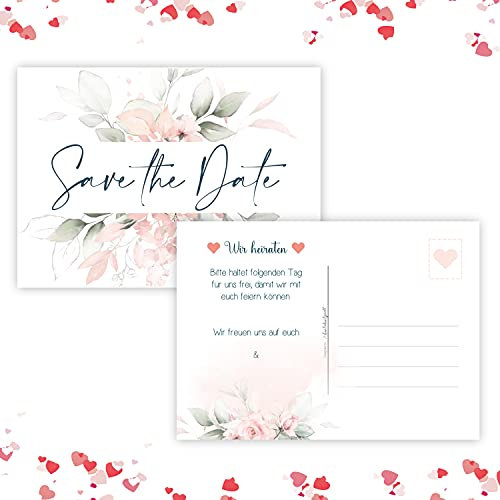 Kunterbuntspecht 25 Save the Date Karten Hochzeit Wedding Hochzeitsleinladungen Terminplanung Hochzeitsfeier Brautpaar Boho