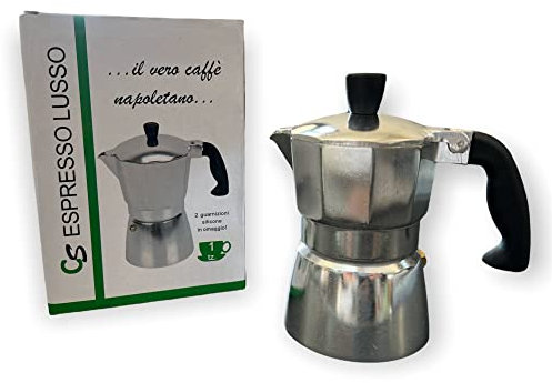 Casal Sud Moka Caffettiera in Alluminio Espresso Lusso, (1 Tazza)