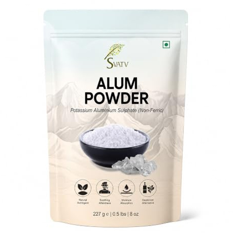 SVATV Alaunpulver | Kaliumaluminiumsulfat | Natürliche Inhaltsstoffe | Lebensmittelkonservierung und Backen | Backwaren | 250 g, 0,5 Pfund, 8,8 Unzen