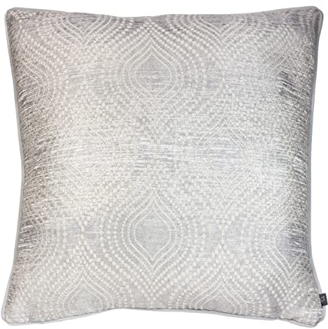 Prestigious Textiles Radiance Cushion Cover, Polyester, Viscose, Chrome