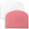 Flexible Plastic Dough Cutter Scraper Kitchen Tool for Baking Bread Cake Decoration Pizza Pastry Butter Cream Smoother Shape Spatulas Bakeware Home Using Premium Food Grade (Set of Pink & White)