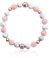 COACOM 1 braccialetto di perle di cristallo rosa naturale, riduce lo stress e allevia le paure, braccialetto alla moda da donna, accessorio per mano, regalo adatto per donne, 19 * 0,8 cm, Cristallo