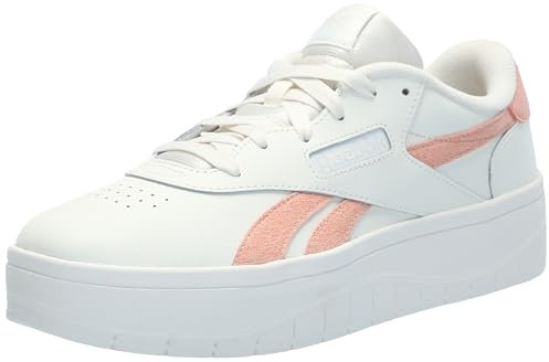 Reebok Court Advance Surge Platform Damen-Sneaker, modische Tennisschuhe für Damen, Kreide/Weiß/gewaschener Ton, 7.5