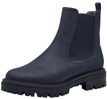 Tamaris Damen Chelsea Blockabsatz Vegan; NAVY, EU 39