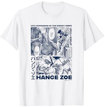 Attack on Titan Commander Hange Zoe Big Chest Manga Poster T-Shirt