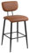 Nusetx Tabouret de Bar Lot de 1 Chaise de Bar avec Dossier et Repose-Pieds, Tabourets Haute pour Cuisine Salle à Manger Bistro, Chaise 65 cm de Haut, Brun