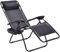 Zero Gravity Chair Metal Frame Texteline Armchair Outdoor Folding and Reclining Sun Lounger withC Cup holder and Head Pillow for Patio Decking Gardens Camping, Black