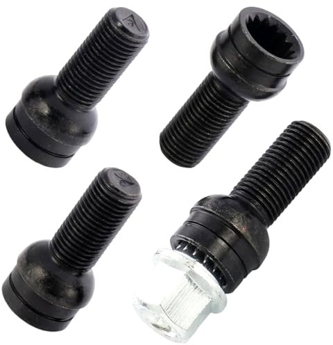 GIONAR 4 Pcs Boulon de Roue, Jeu d'écrous de Roue de Verrouillage, Écrou de Roue, Boulons de Roue de Voiture, Ecrou de Blocage,Sécurité Boulons de Roue écrous Kit,Lot de boulons