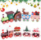2 Stück Weihnachten Zug Deko, Weihnachtszug Holz, Mini Weihnachtszug, Abnehmbar Zug, Weihnachts Basteldekoration Zug Ornamente Weihnachtsfeier, Weihnachtszug Spielzeug, für Kinder Mädchen Junge