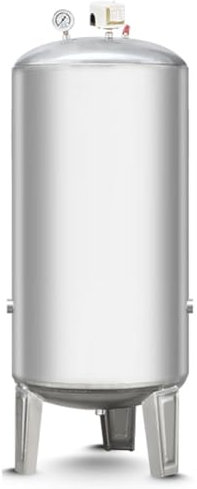 YJEUZCD Vertikal Brunnen Wasser Druck Tank, Groß Vertikal Wassertanks Brunnenpumpe, Rostfreier Stahl Häuser Wasser Speicherung Blase System(19.6x45.2in(200L/52.8Gal))
