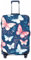 Mexpekil Housse de bagage anti-poussière - Motif papillon rose et bleu - Peinture à l'encre élastique et lavable - Housse de protection pour valise de voyage de 45,7 à 81,3 cm, Noir , S