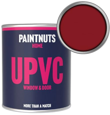 Paintnuts UPVC Window & Door Paint - RAL-3003 - RUBY RED Gloss 1 Litre Tin