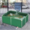 HynJGih PVC Teichfolie Grüner Segeltuch-Fischteich mit Ständer, Außenbecken, Teiche, temporäre Lagertanks for Salzwasserfische für Teiche, Biotope, Naturschwimmbäder(1x1x0.5m)