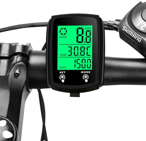 Fahrradtacho, GPS-Fahrradcomputer, Fahrradtacho, Tachometer, Rutschfestes Silikon, Outdoor-Radfahren (Black)