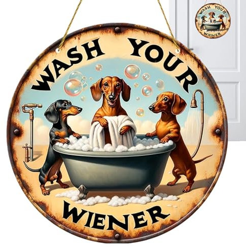 Dackel Türhänger, Dackel Türschild - Tier-Schild aus - Lustiger Dackel-Hund, Haustür-Dekoration für Frauen, Wandaufhänger für Zuhause