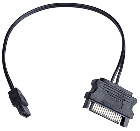 XAGMODSHN Câble d'alimentation SATA 15 broches mâle vers 6 broches femelle 6P 22 AWG pour ordinateur portable 6,7 PVE Sata câble adaptateur
