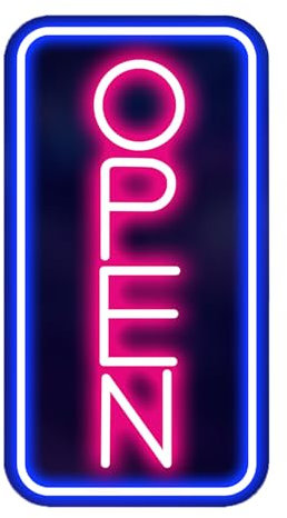 Letrero abierto de neón ajustable brillo LED neón signo abierto 5 V lámpara de neón cartel decoración para tienda de pasteles de bar
