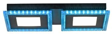 Deckenlampe Deckenleuchte Wohnzimmerlampe dimmbar Fernbedienung RGB LED L 44 cm