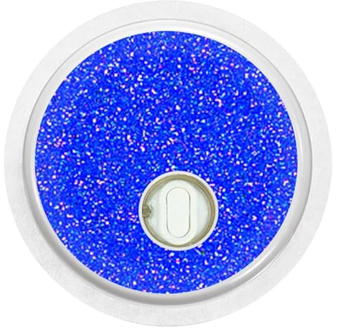 Aufkleber Sticker für den FreeStyle Libre 3 Sensor 2x Sparkling Glitter myDili Farbe dynamic blue