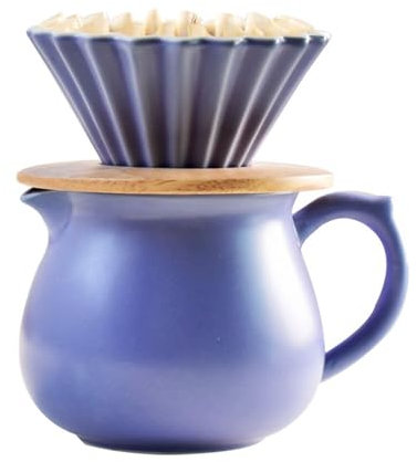 Cafetera de Vertido Cafetera de cerámica sencilla hecha a mano con filtro for compartir