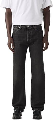 Levi's Herren Jeanshose 501 Original mit Knopfleiste, Straight Fit, Schwarz (Tainted Day), W34/L32