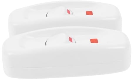 FOYTOKI 2 Stück Nachttischschalter Weißer Inline Netzschalter Mit Kontrollleuchte Druckknopf 10a 250v Vintage Lichtschalter Ersatz Für Tisch Und Schreibtischlampen