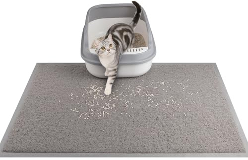 ondware Katzenklo Matte 60 x 90 cm, rutschfest, Wasserdicht, Grau