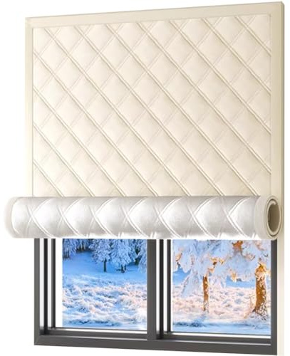 Kit De Aislamiento Para Ventanas Para Invierno, Cortina Térmica Aislante Para Ventanas, Cubierta Para Ventanas De 3 Capas Gruesas Para Trastero, Garaje, Ático, Casa De Campo(148cmx180cm(WxH))