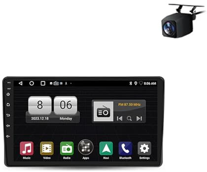 2 Din Car Radio for Fiat Panda 169 2003-2012 Android 15 9 Inch Portable Car Stereo with Bt Gps Wifi Fm Am Rds Radio Backup Camera Multimedia-Player For, 8 Core 8G+256G