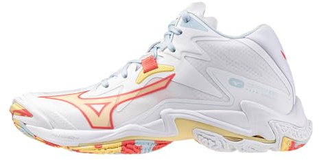 Mizuno Damen Schuh Wave Lightning Z Mid WOS - V1GC2405, Farbe:weiß/orange, Damen Schuhe:45