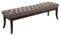 CLP Sitzbank Ramses mit hochwertiger Polsterung und Stoffbezug I Bank mit antik-dunklen Holzbeinen I Holzbank mit Einer Sitzhöhe von: 46 cm, Farbe:Taupe, Größe:150 cm