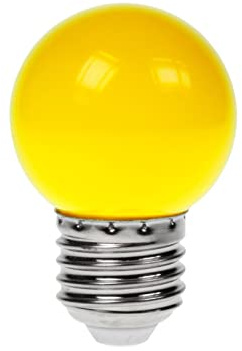 LED 45mm Round 1W E27 Yellow