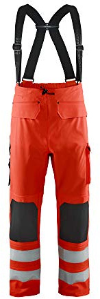 Blaklader 13022003 Regenhose High Visity Level 2, Hallo Vis Rot, Größe XXL